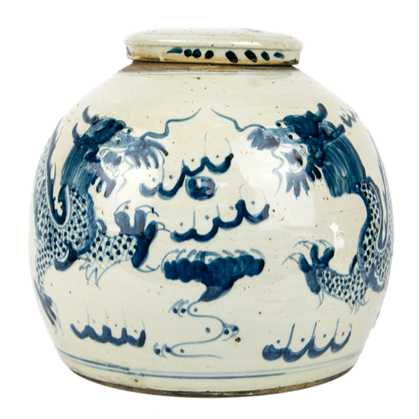 Chinees porselein gemberpot draak