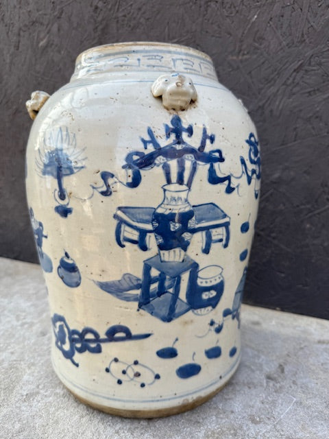 Dekselvaas met symbolen