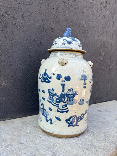 Dekselvaas met symbolen